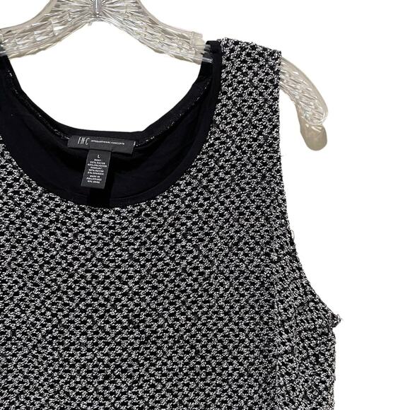 INC International Concepts Layered Sleeveless Top Sequin Split Back Large - Picture 5 of 9